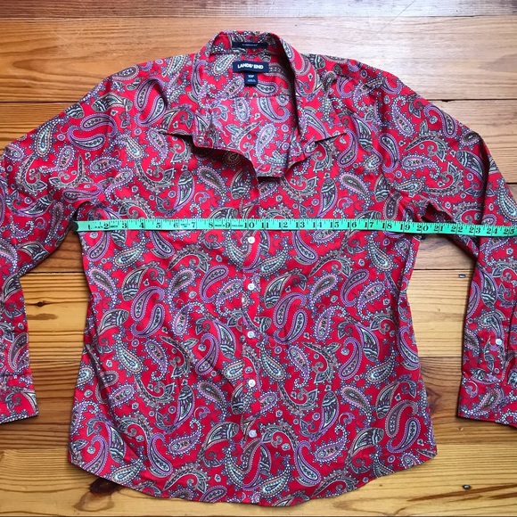 Lands’ End No Iron Supima Button Down Top, EUC, 10P - Picture 8 of 14